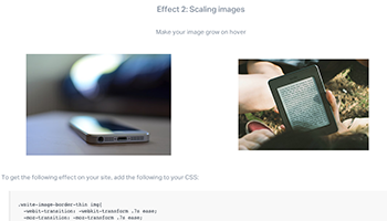 weebly image hover effects
