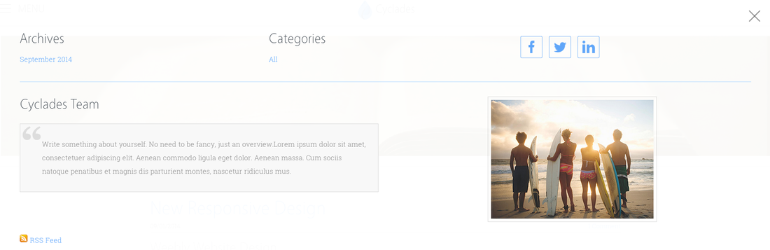 responsive weebly templates, cyclades weebly theme blog overlay
